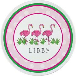 Personalized Childrens Flamingo Fun Dining Plate