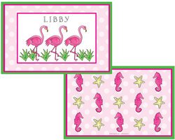 Personalized Childrens Flamingo Fun Placemat