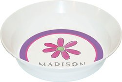 Personalized Childrens Flower Power Dining Bowl