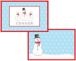 Personalized Childrens Frosty Man Placemat