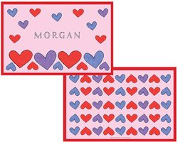 Personalized Childrens Happy Hearts Placemat