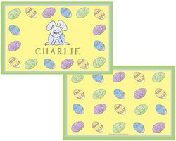 Personalized Childrens Hoppy Easter Placemat
