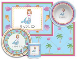 Personalized Childrens Mermaid 4 Piece Table Set