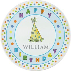 Personalized Childrens Party Hats Dining Plate