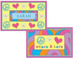 Personalized Childrens Peace Love Eat Placemat