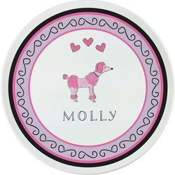 Personalized Childrens Poodles In Paris Dining Plate