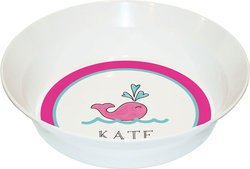 Personalized Childrens Preppy Whale Dining Bowl