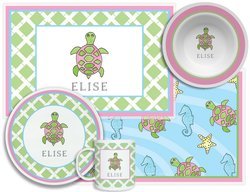 Personalized Childrens Sea Turtle 4 Piece Table Set