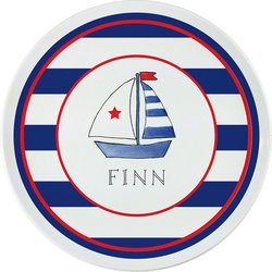 Personalized Childrens Set Sail Dining Plate