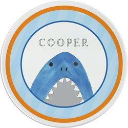 Personalized Childrens Sharks And Minnows Dining Plate