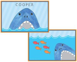 Personalized Childrens Sharks And Minnows Placemat