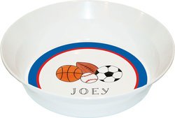 Personalized Childrens Sports Fan Dining Bowl