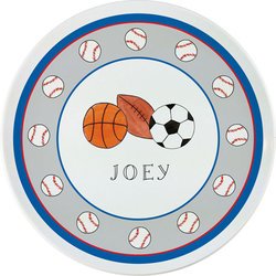 Personalized Childrens Sports Fan Dining Plate