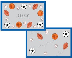 Personalized Childrens Sports Fan Placemat