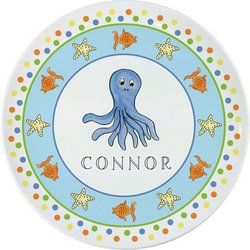 Personalized Childrens Under The Sea Dining Plate