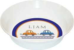 Personalized Childrens Vroom Vroom Dining Bowl