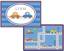 Personalized Childrens Vroom Vroom Placemat
