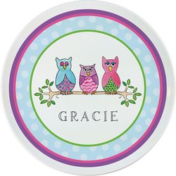 Personalized Childrens What A Hoot Dining Plate