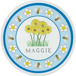 Personalized Childrens Wildflowers Dining Plate