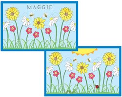 Personalized Childrens Wildflowers Placemat