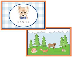 Personalized Childrens Woodsy Fox Placemat