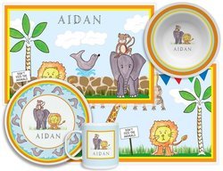 Personalized Childrens Zoo Friends 4 Piece Table Set