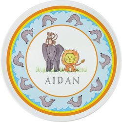 Personalized Childrens Zoo Friends Dining Plate
