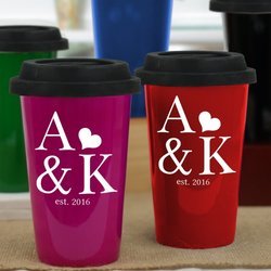 Personalized Couples Latte Mug