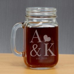 Personalized Couples Mason Jar