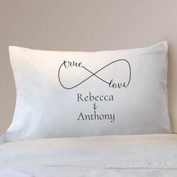Personalized Couples Pillowcase - Infinity