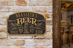 Personalized Crafted Beer Arch Two-Line Plaque