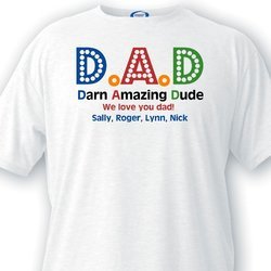 Personalized Dad T Shirt - Darn Amazing Dad