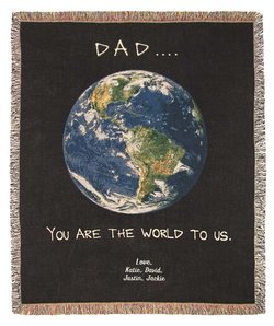Personalized Dad Tapestry Throw