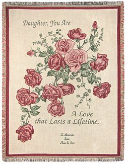 Personalized Daughter Throw - Floral