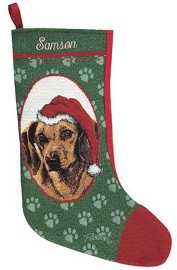 Personalized Dog Christmas Stocking - Dachshund