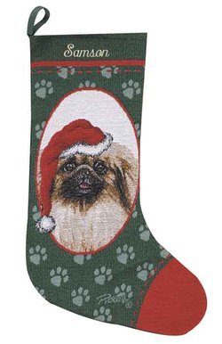 Personalized Dog Christmas Stocking - Pekingese