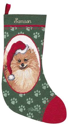 Personalized Dog Christmas Stocking - Pomeranian