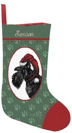 Personalized Dog Christmas Stocking - Scottie