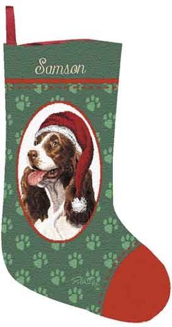 Personalized Dog Christmas Stocking - Springer Spaniel