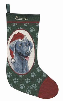 Personalized Dog Christmas Stocking - Weimaraner