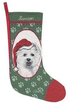 Personalized Dog Christmas Stocking - West Highland Terrier
