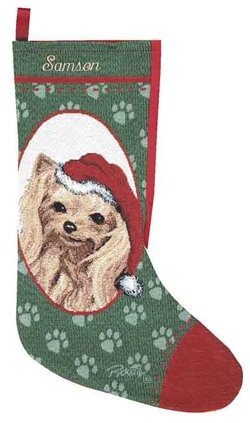 Personalized Dog Christmas Stocking - Yorkie