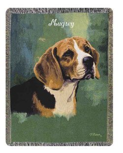 Personalized Dog Throw - Beagle
