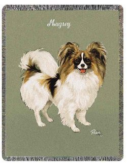Personalized Dog Throw - Papillon