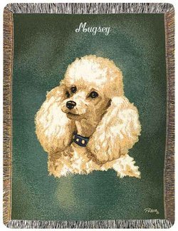Personalized Dog Throw - Poodle