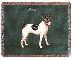 Personalized Dog Throw - Rat Terrier