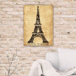 Personalized Eiffel Tower Canvas
