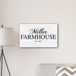 Personalized Family Farmhouse Modern Farmhouse 14" x 24" Canvas