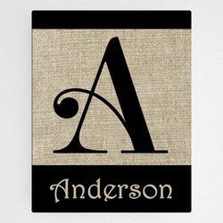 Personalized Family Initial Canvas Sign