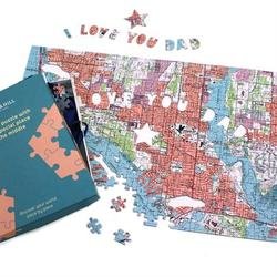 Personalized Fathers Day Map Puzzle